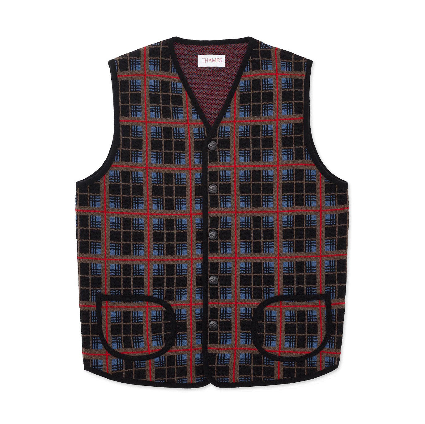 Packham Vest - Blue Tartan