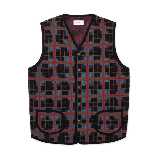 Packham Vest - Blue Tartan