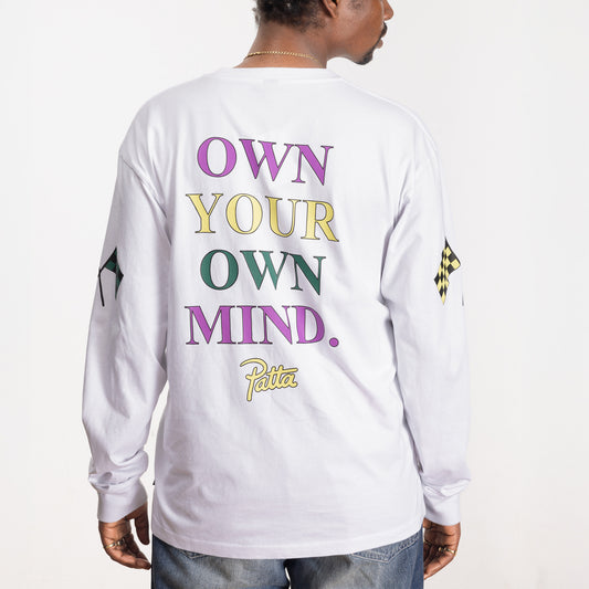 Own Your Own Mind Long Sleeve T-shirt - White