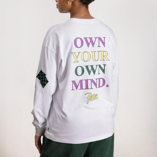Own Your Own Mind Long Sleeve T-shirt - White