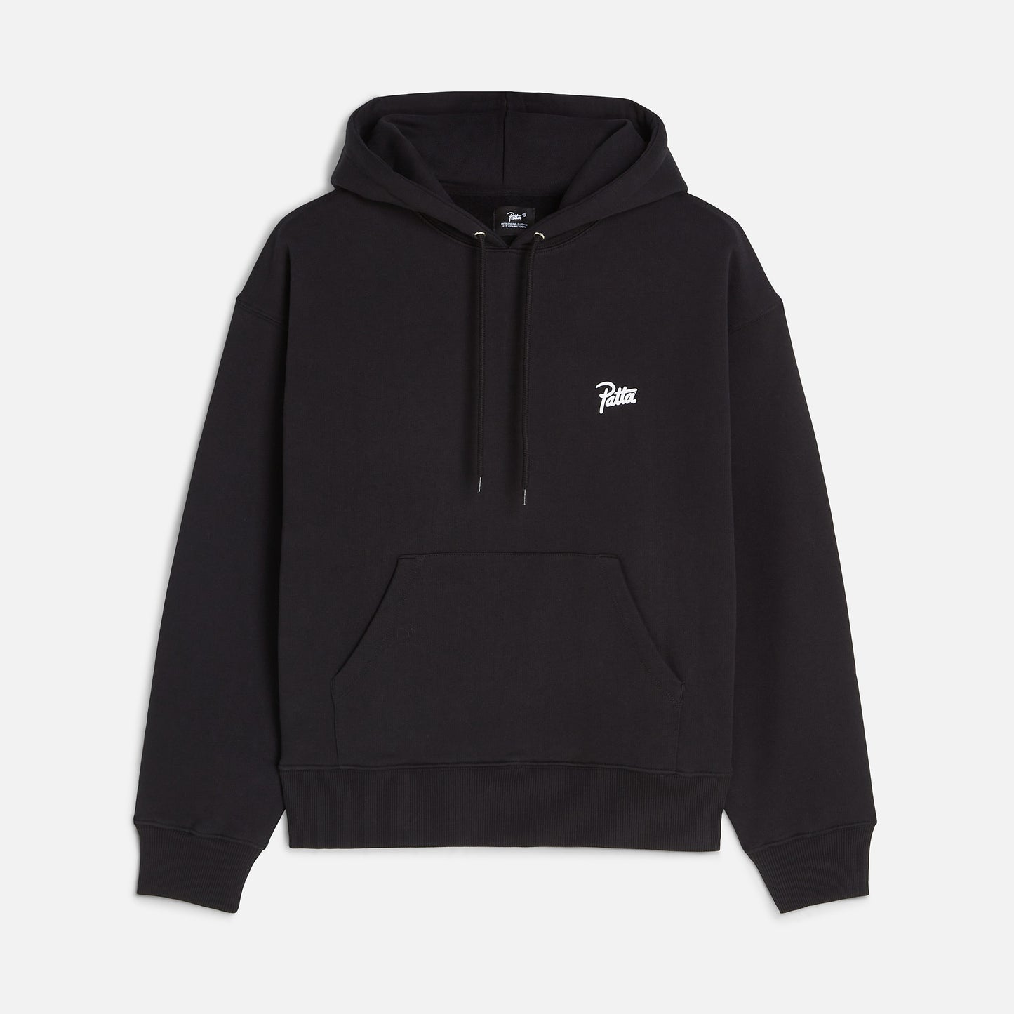 Embroidered Fire Panther Hooded Sweater - Black
