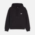 Embroidered Fire Panther Hooded Sweater - Black