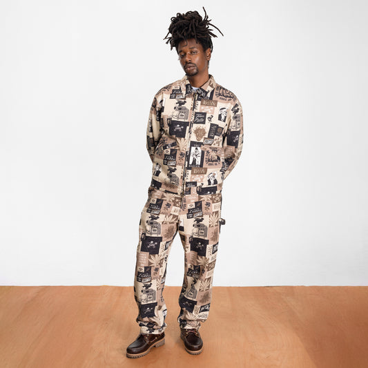 Collage Insulated Canvas Jacket - Multi