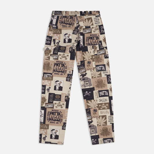 Collage Canvas Pants - Multi
