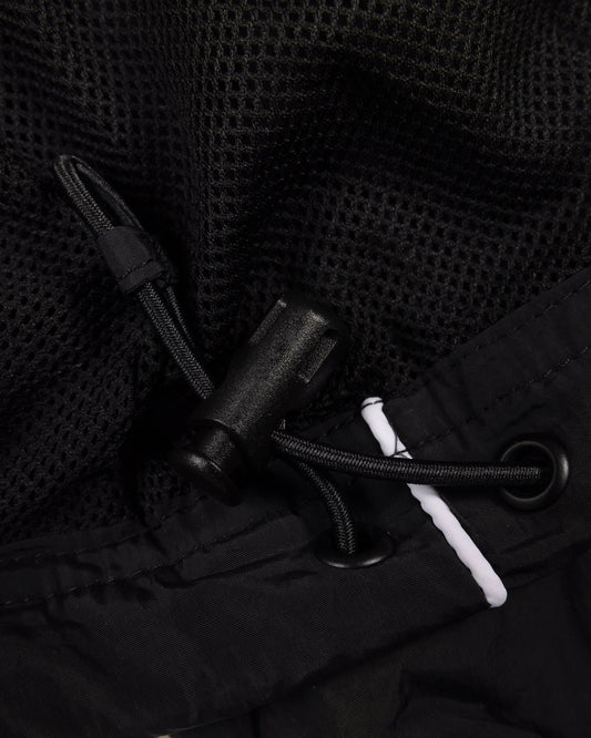Athletic Nylon Track Jacket - Black