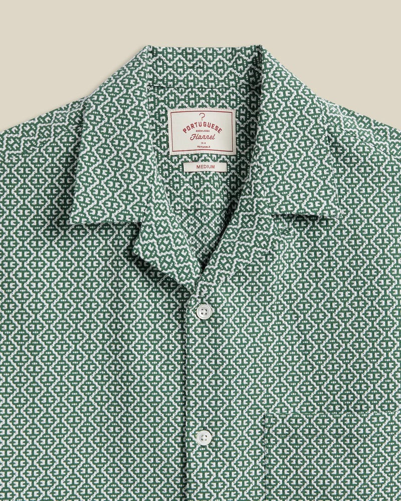 Portuguese Tile Shirt - Green