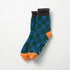 Pile Room Socks, Checkerboard - Charcoal / Light Orange
