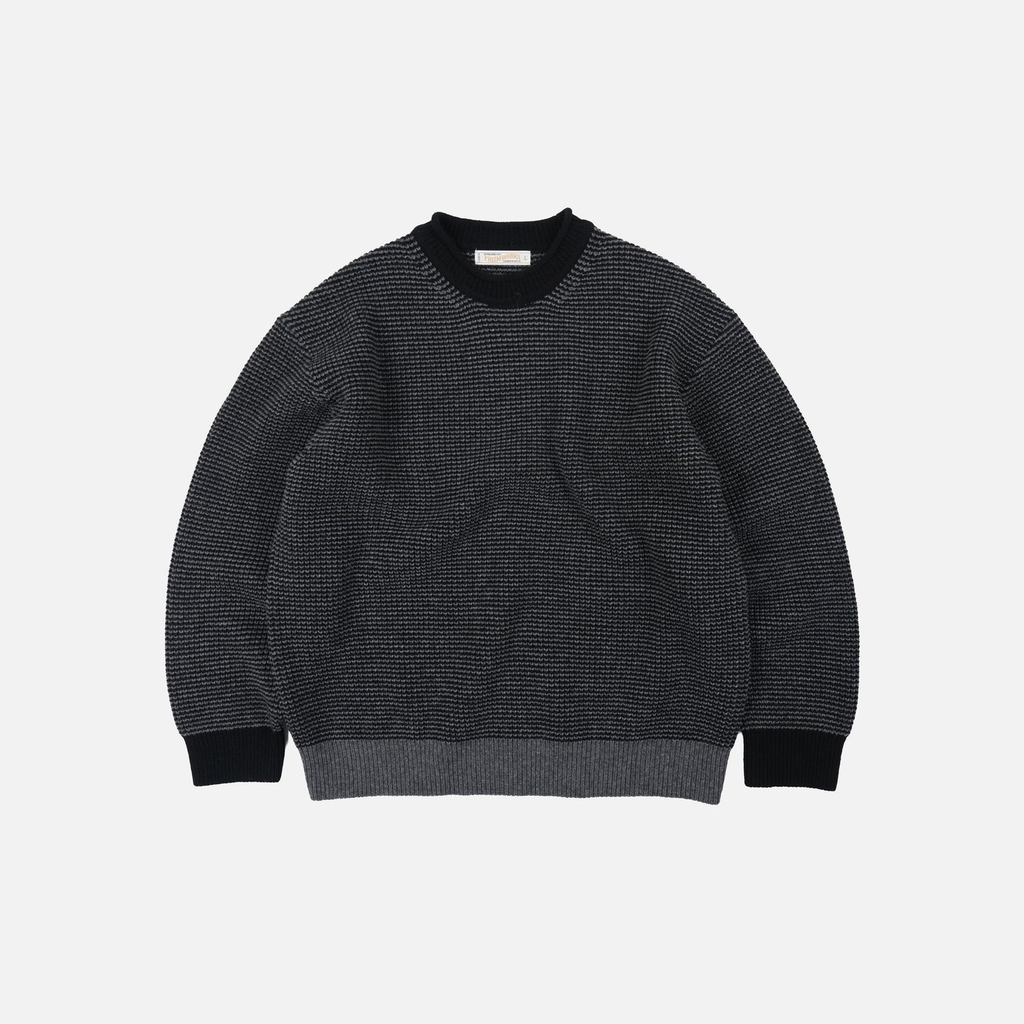 Rollneck Ringer Knit - Black