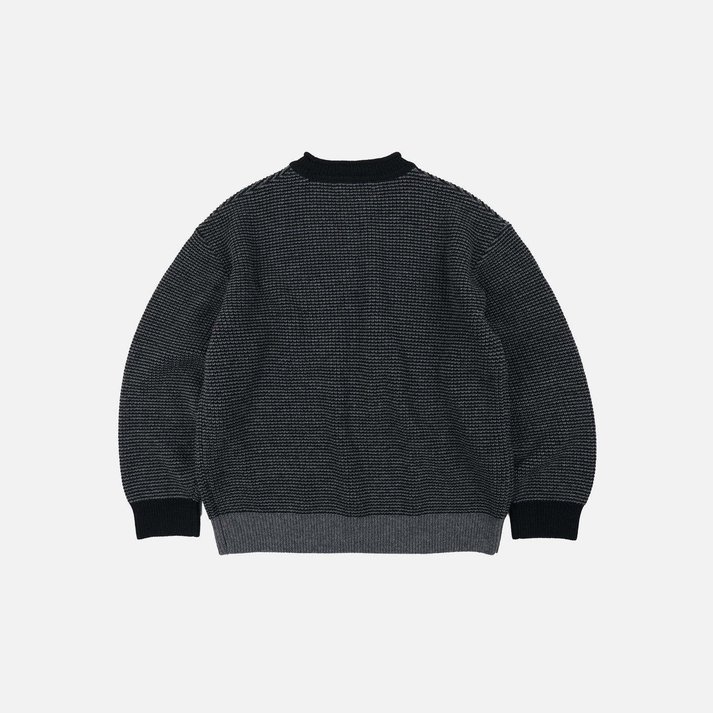 Rollneck Ringer Knit - Black