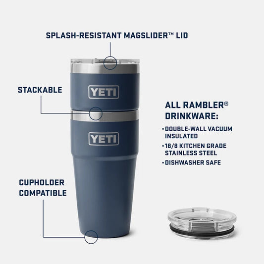 Rambler® 20 oz (591 ml) Stackable Cup - Olive / King Crab Orange