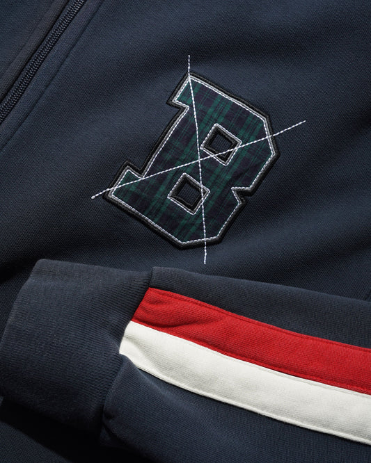 Relay Fleece Track Jacket - Washed Navy