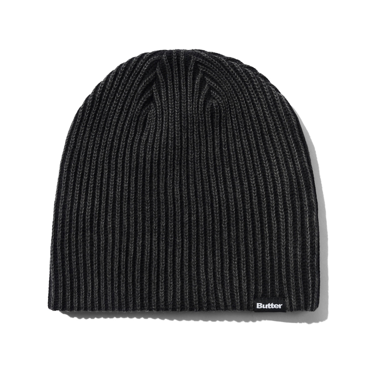 Ribbed Skully Beanie - Black