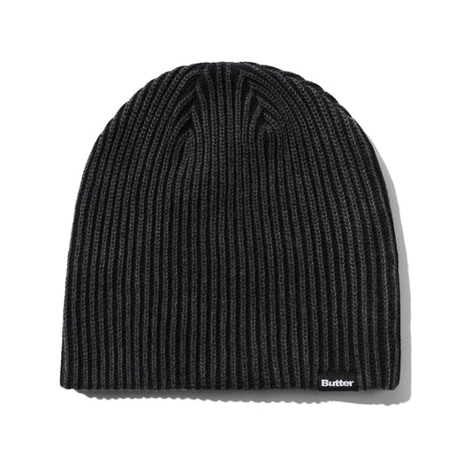 Ribbed Skully Beanie - Black