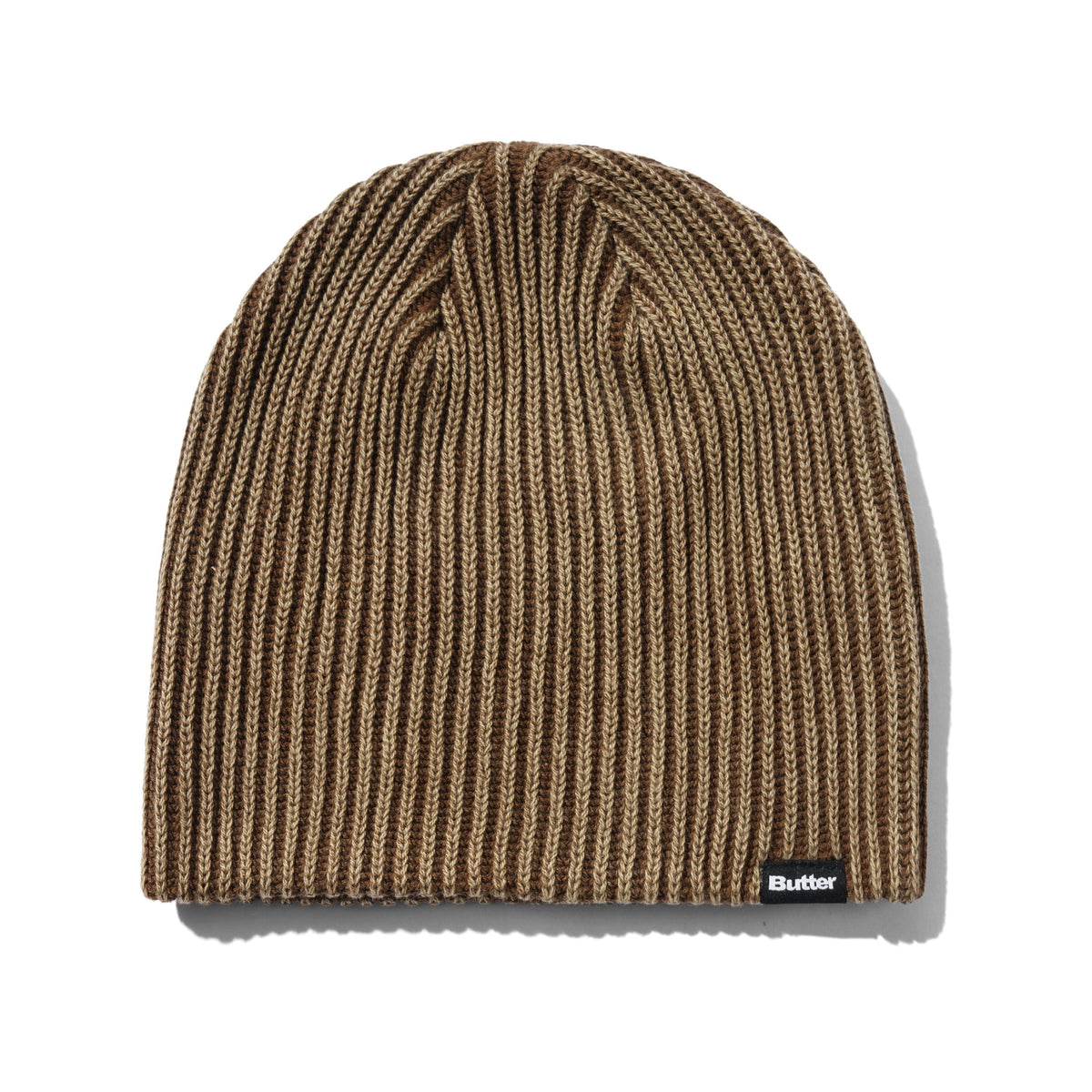 Ribbed Skully Beanie - Washed Brown