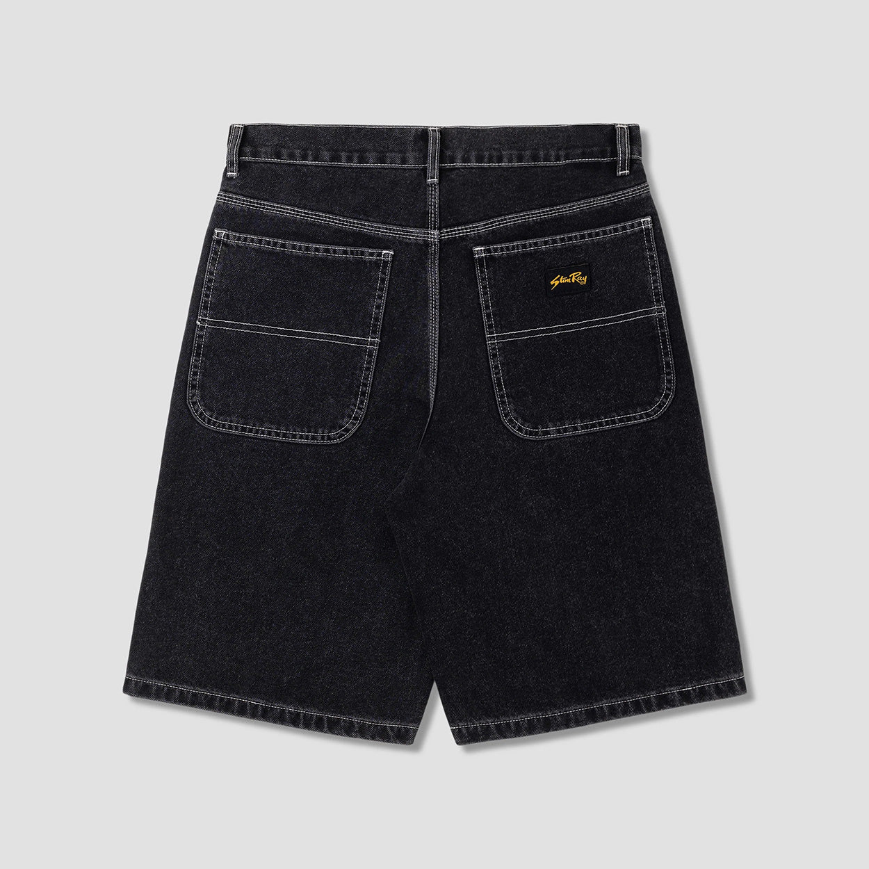 Wide 5 Short - Washed Black Denim