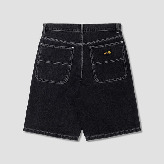 Wide 5 Short - Washed Black Denim