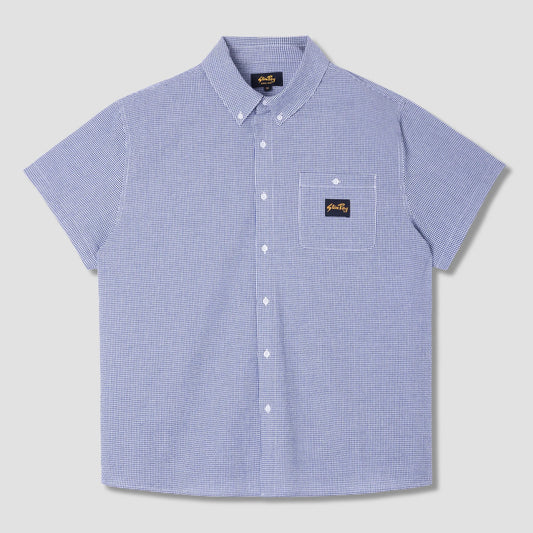 SS Flannel Shirt - Blue Gingham