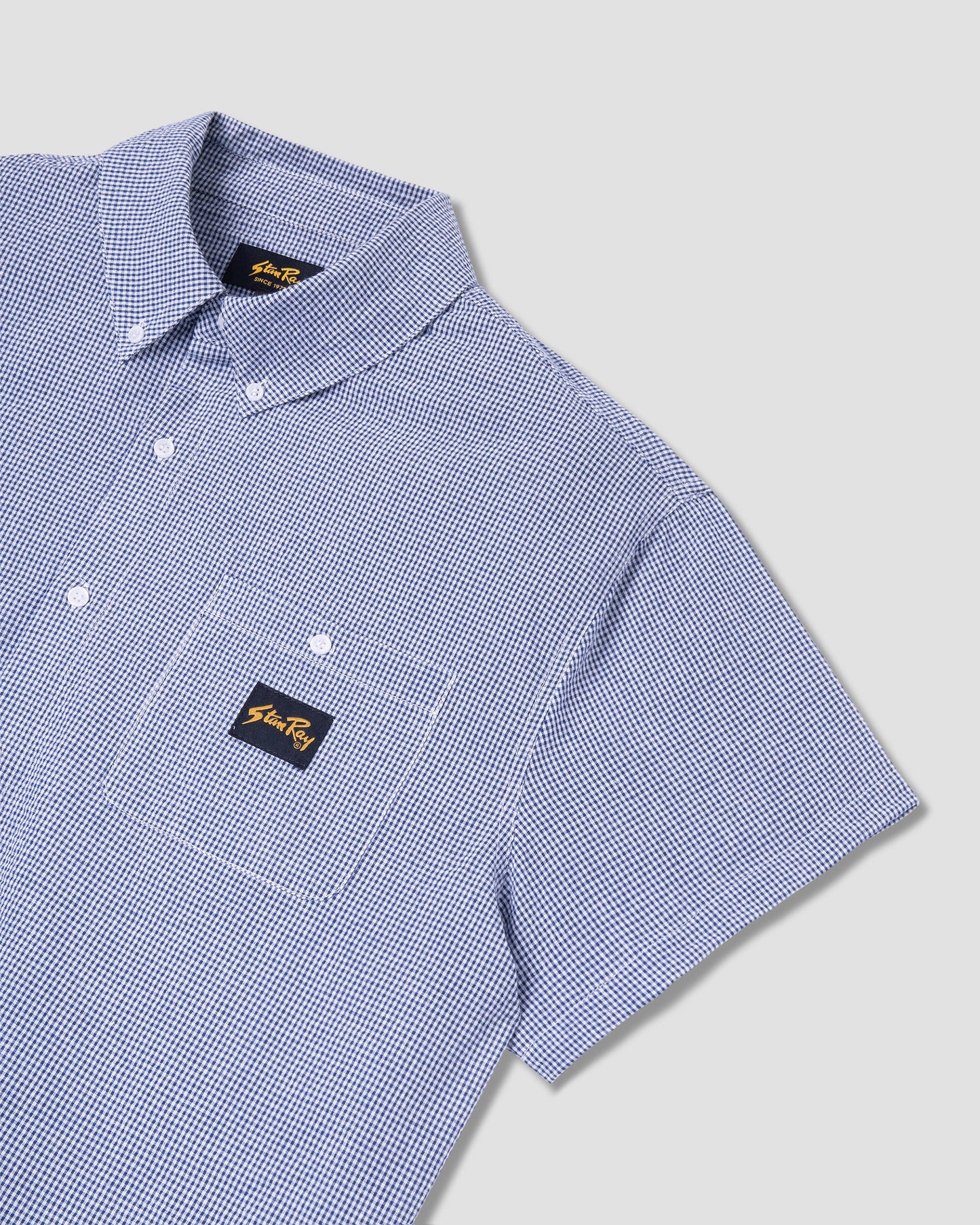 SS Flannel Shirt - Blue Gingham