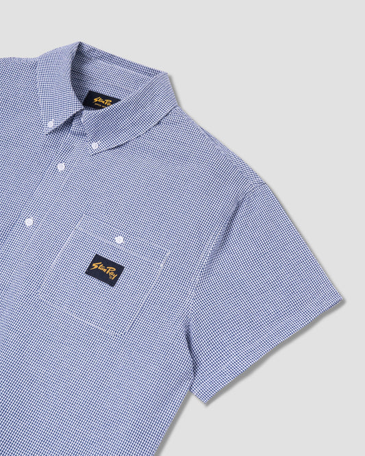 SS Flannel Shirt - Blue Gingham