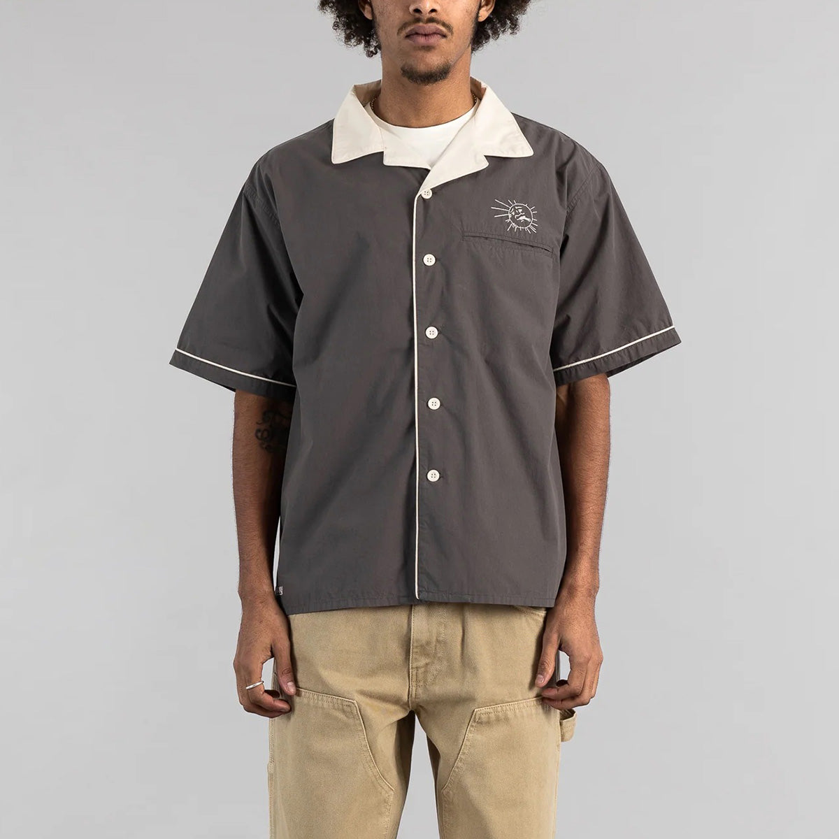 SS Bowling Shirt - Raven Black
