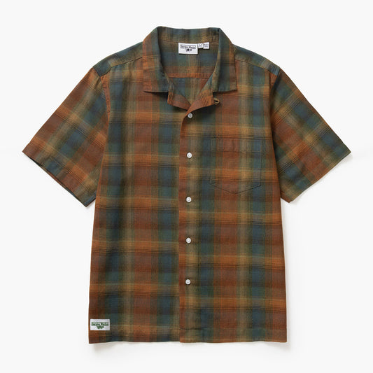 Plaid Resort Shirt - Brown