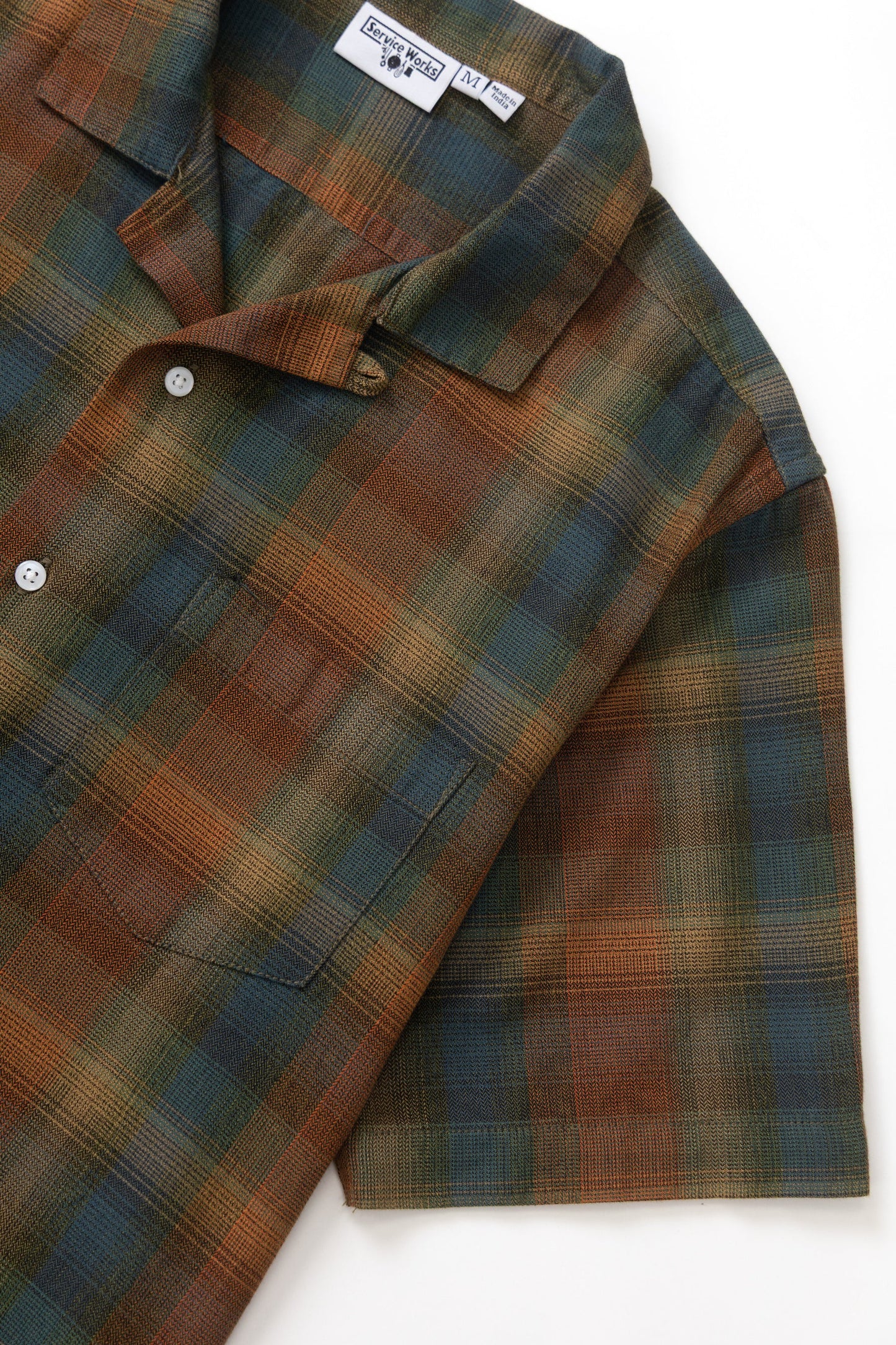 Plaid Resort Shirt - Brown