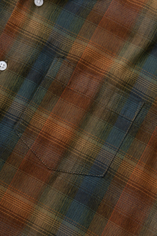 Plaid Resort Shirt - Brown