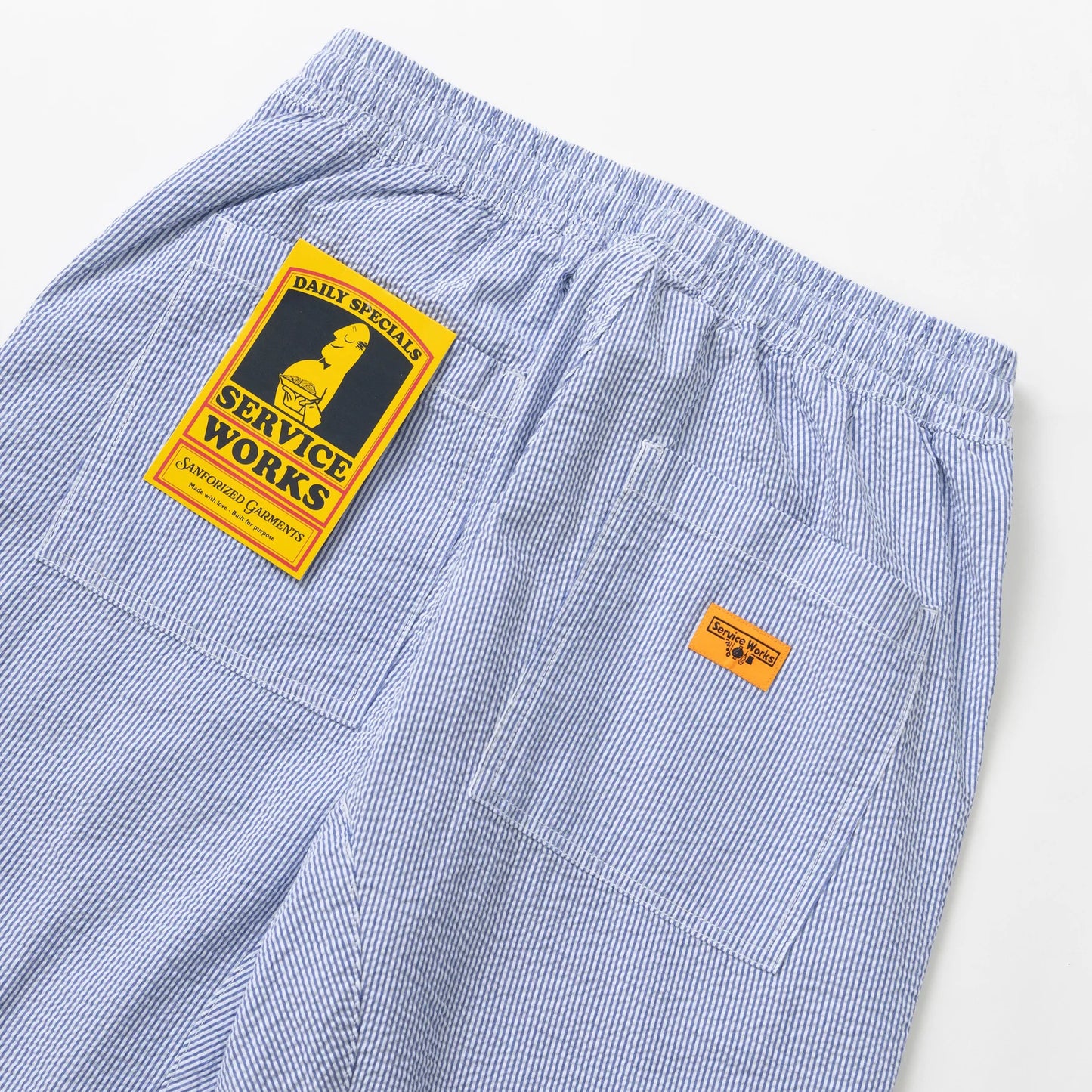 Seersucker Chef Pants - Navy Stripe