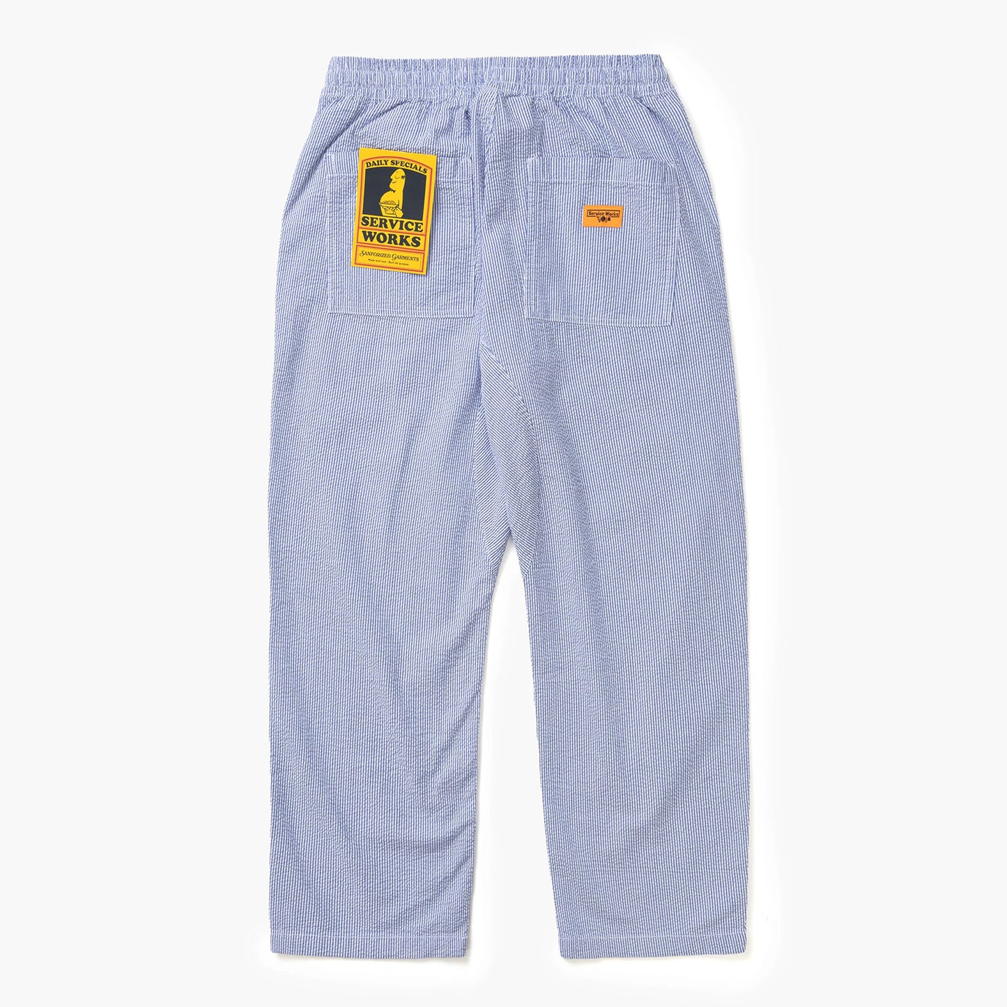 Seersucker Chef Pants - Navy Stripe