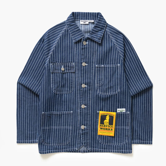 Pinstripe Denim Coverall 2.0 - Indigo