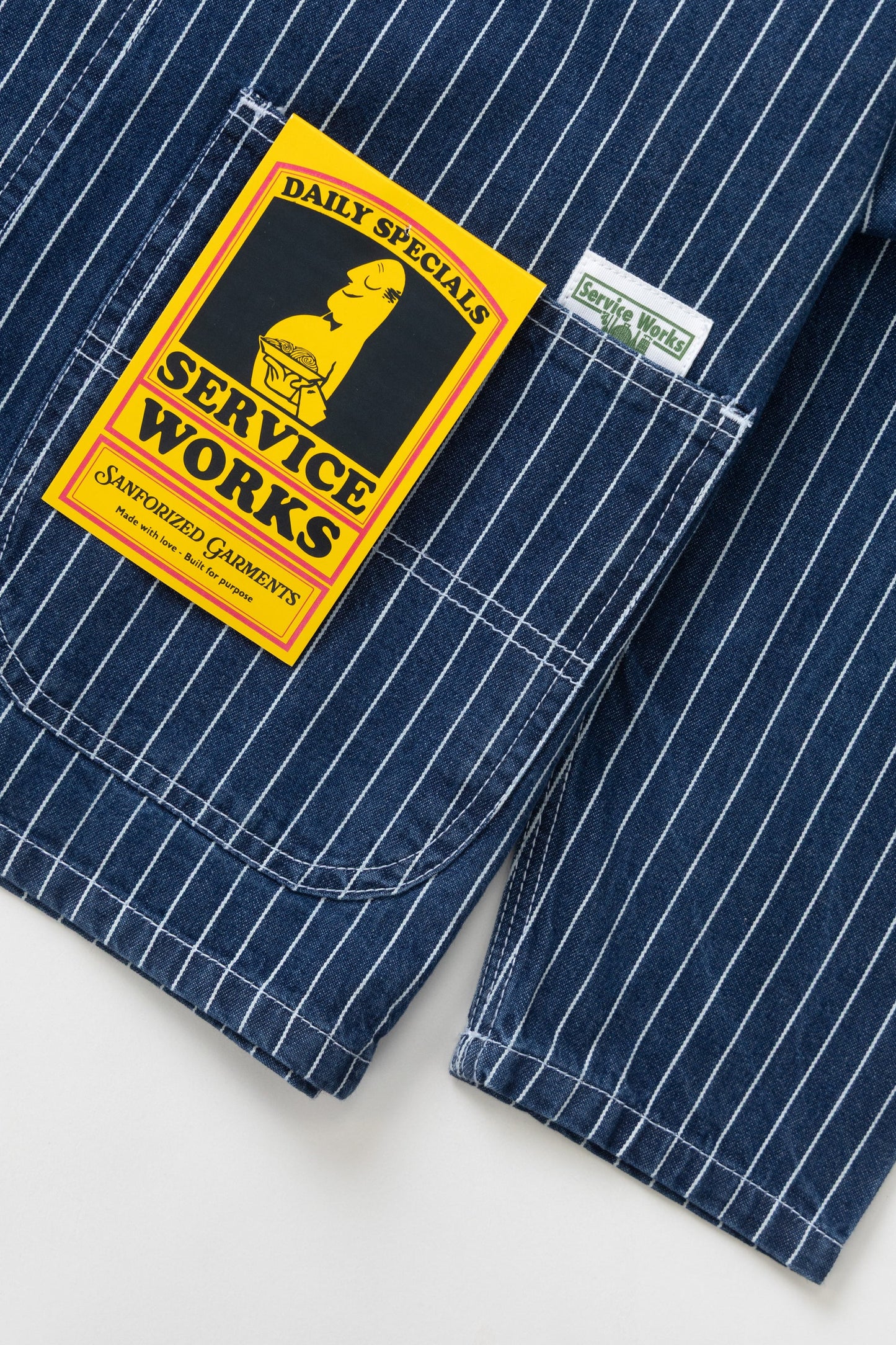 Pinstripe Denim Coverall 2.0 - Indigo