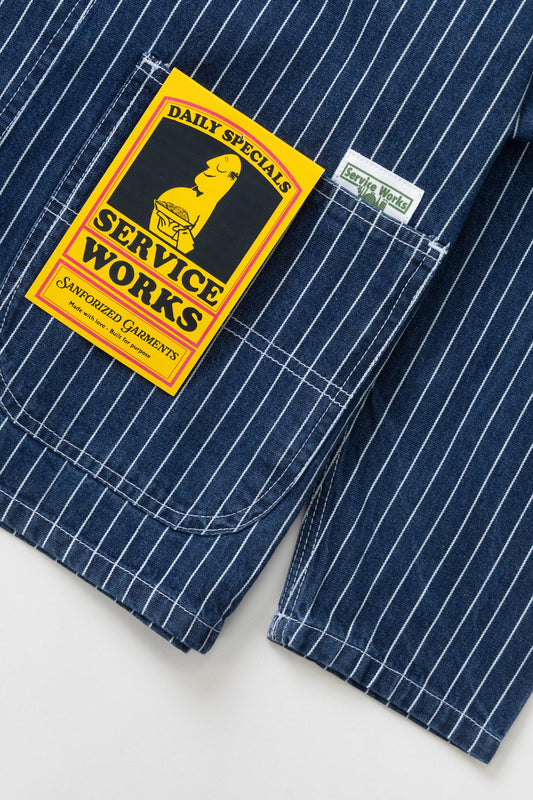 Pinstripe Denim Coverall 2.0 - Indigo