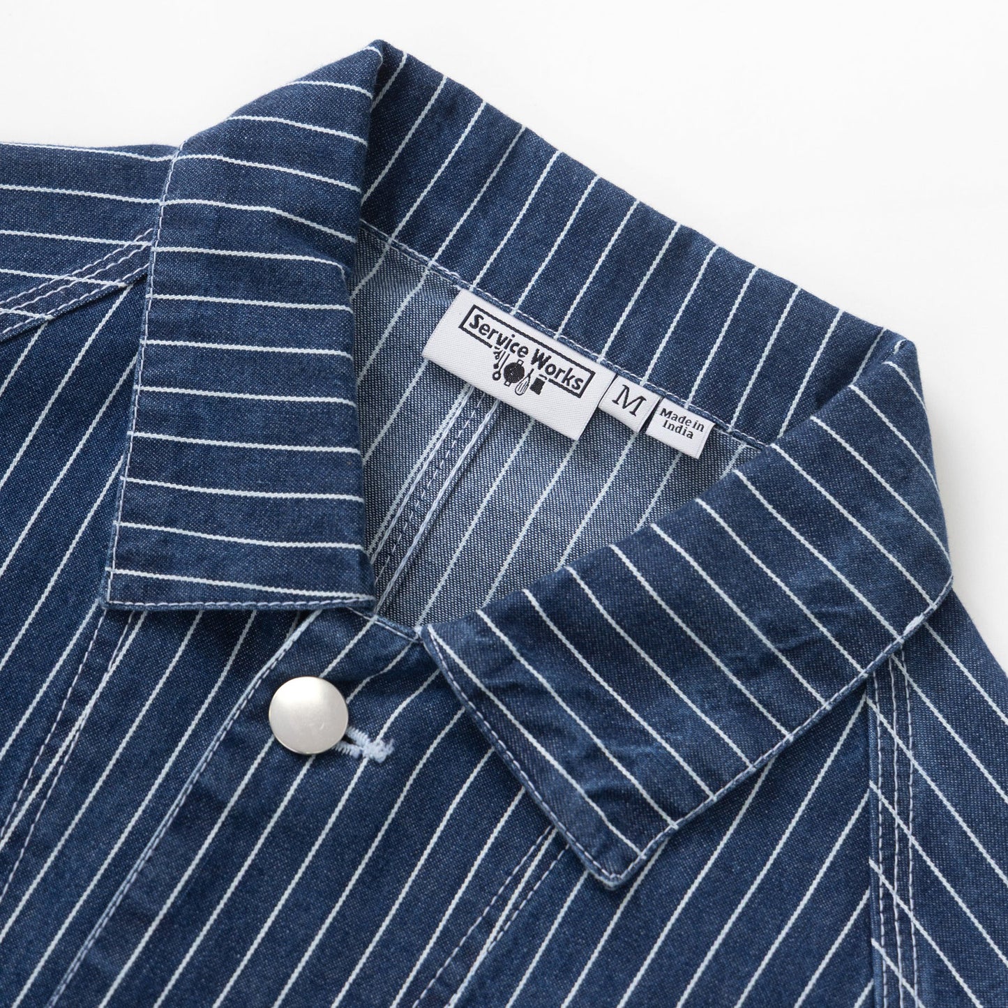 Pinstripe Denim Coverall 2.0 - Indigo