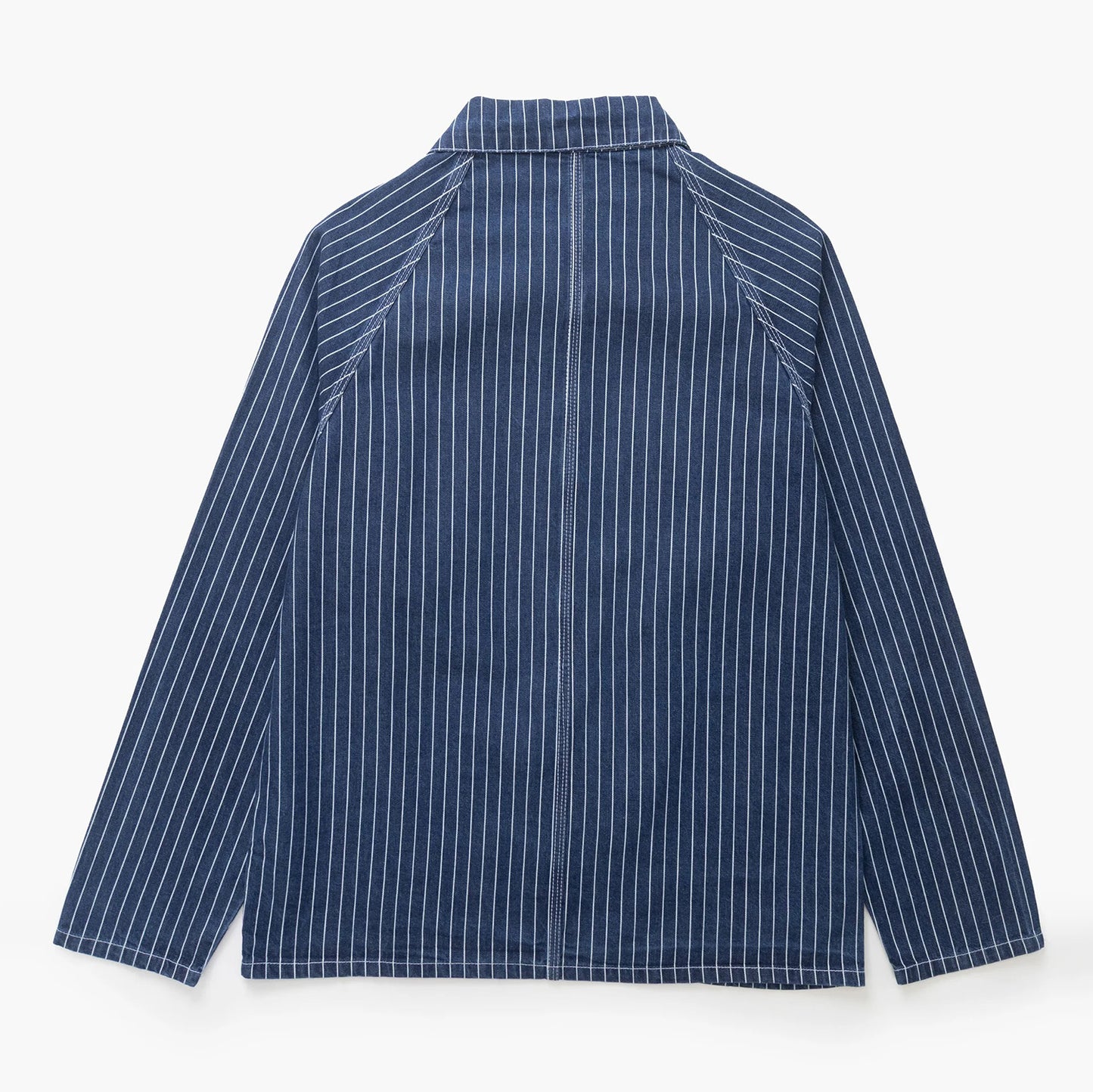 Pinstripe Denim Coverall 2.0 - Indigo