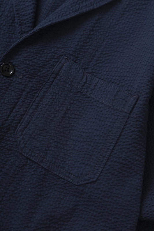Seersucker Server Suit Jacket - Dark Navy