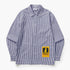 Poplin Stripe Waiter Shirt - Royal