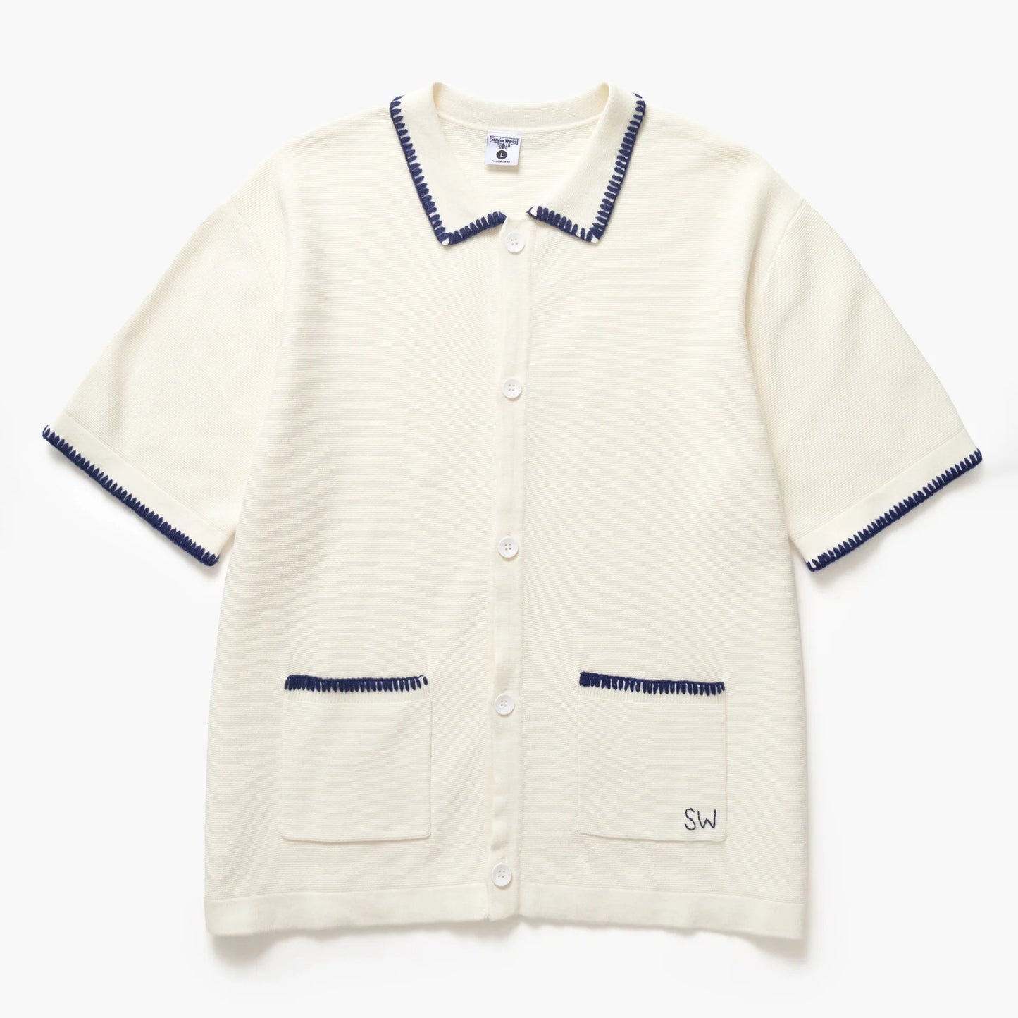 Blanket Stitch Knit - Off White