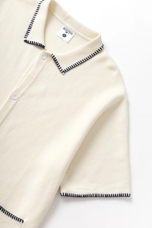 Blanket Stitch Knit - Off White