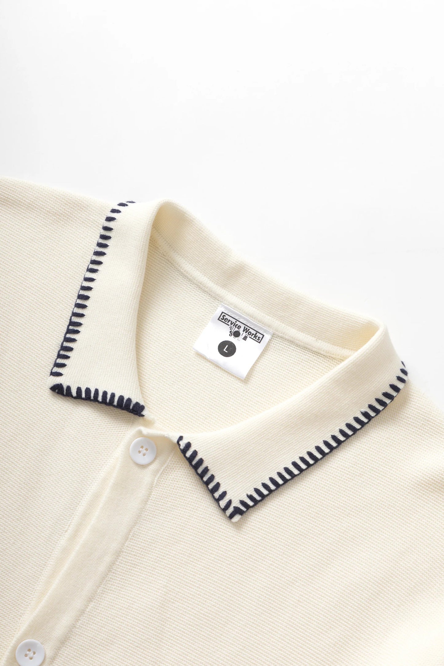 Blanket Stitch Knit - Off White