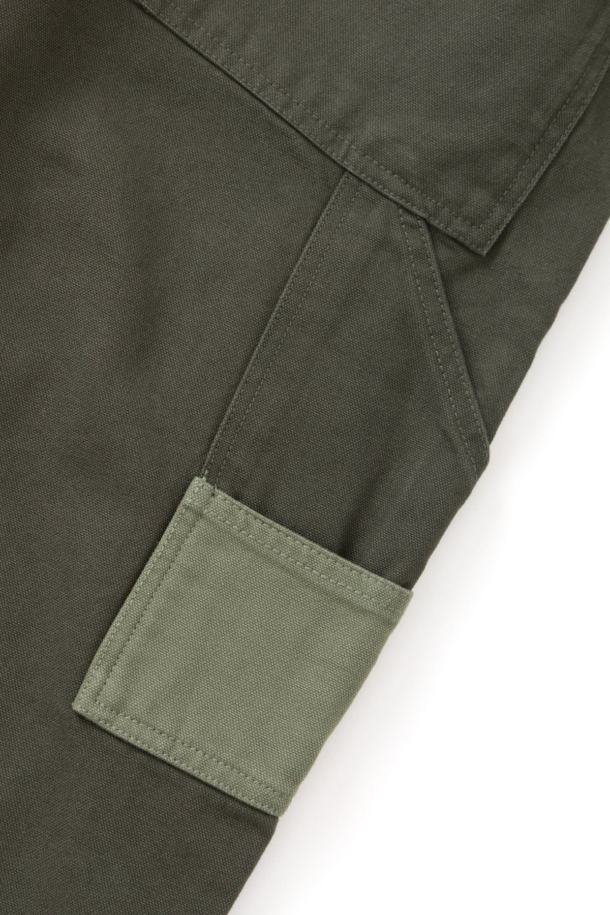 Patchwork Utility Chef Pants - Green