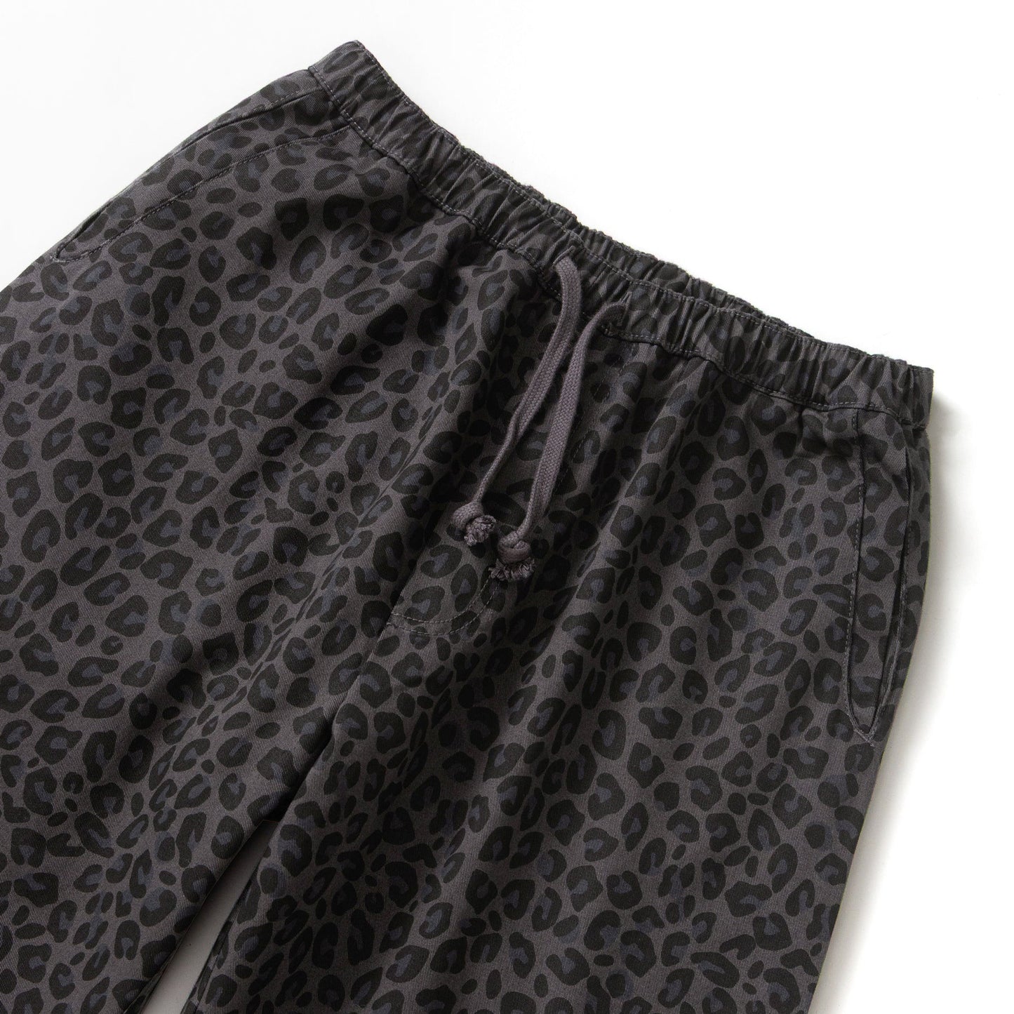 Patterned Easy Chef Pants - Black Leopard