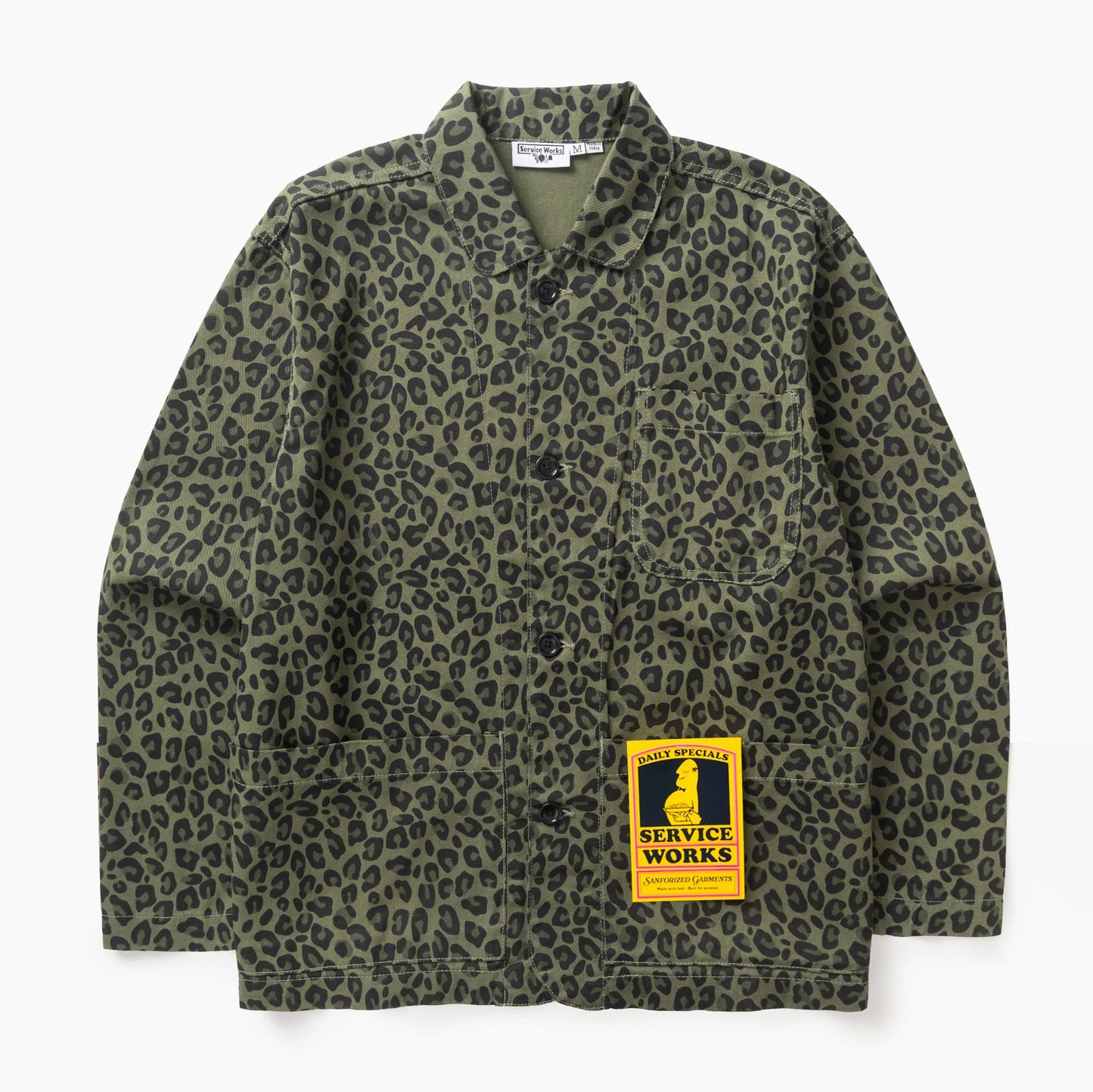 Patterned Easy Chef Shirt - Green Leopard