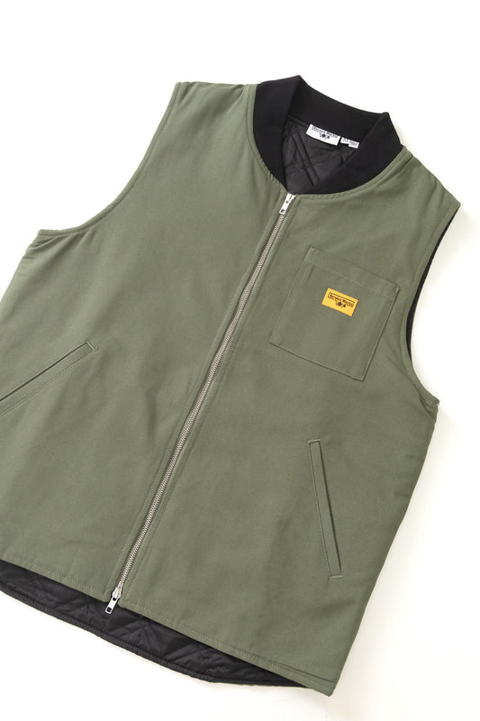 Canvas Work Vest - Olive