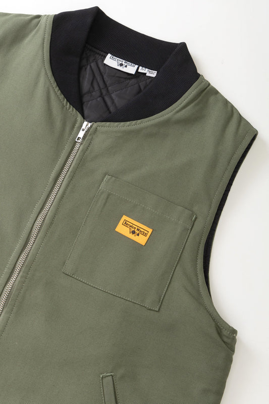Canvas Work Vest - Olive