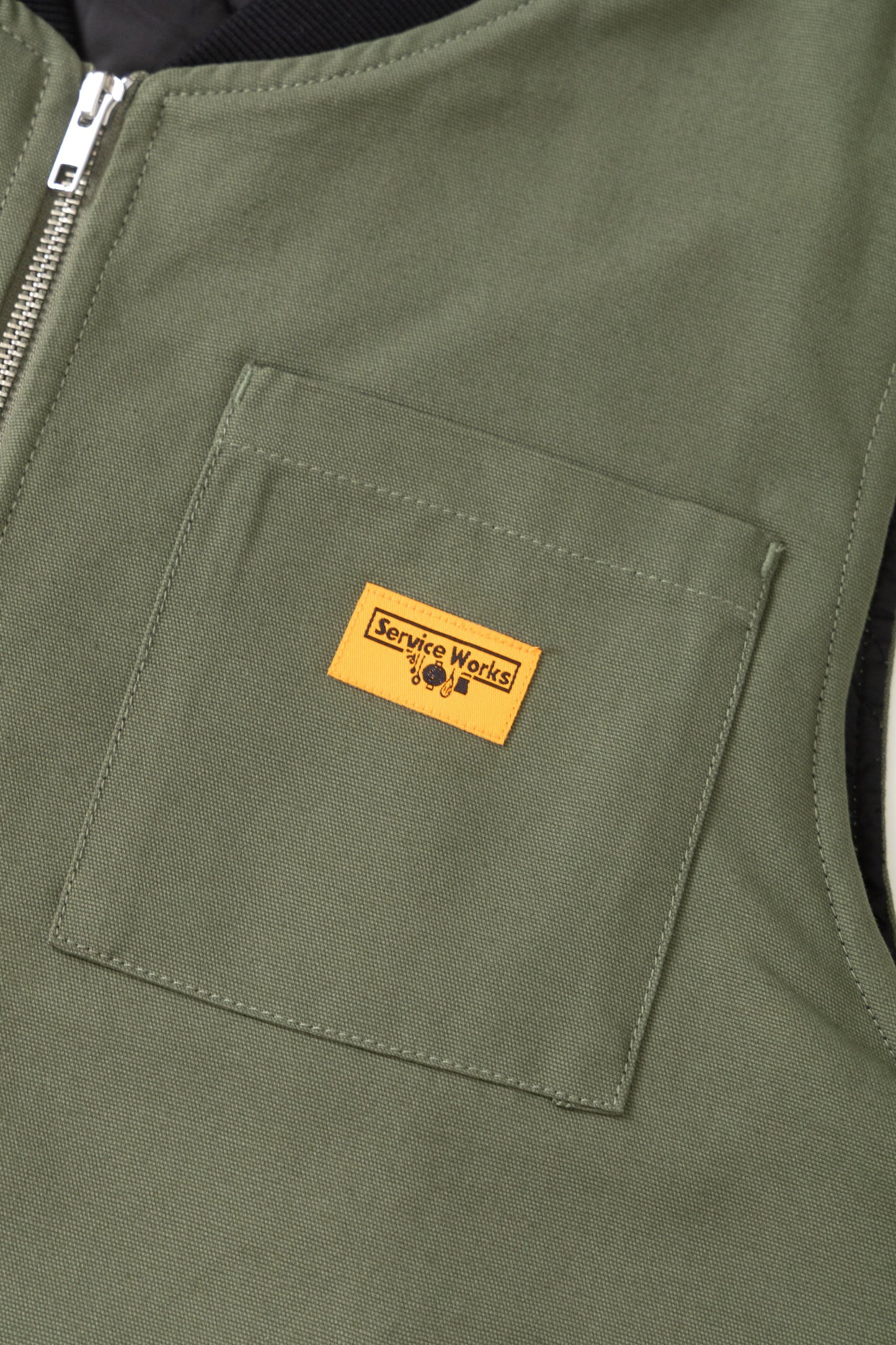 Canvas Work Vest - Olive