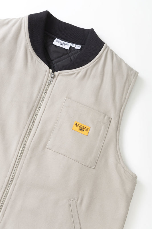 Canvas Work Vest - Stone