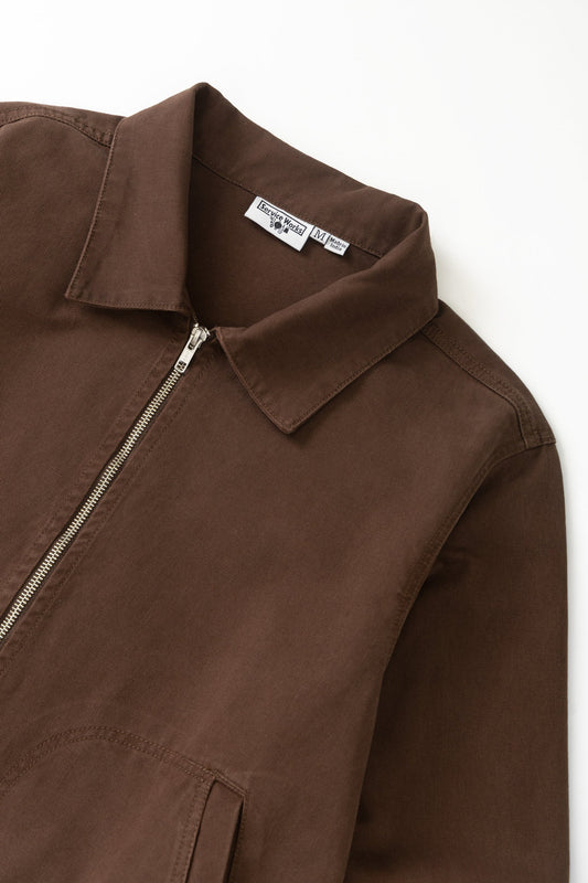 Twill Work Jacket - Brown