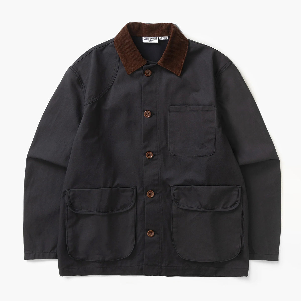 Waxed Barn Coat - Black
