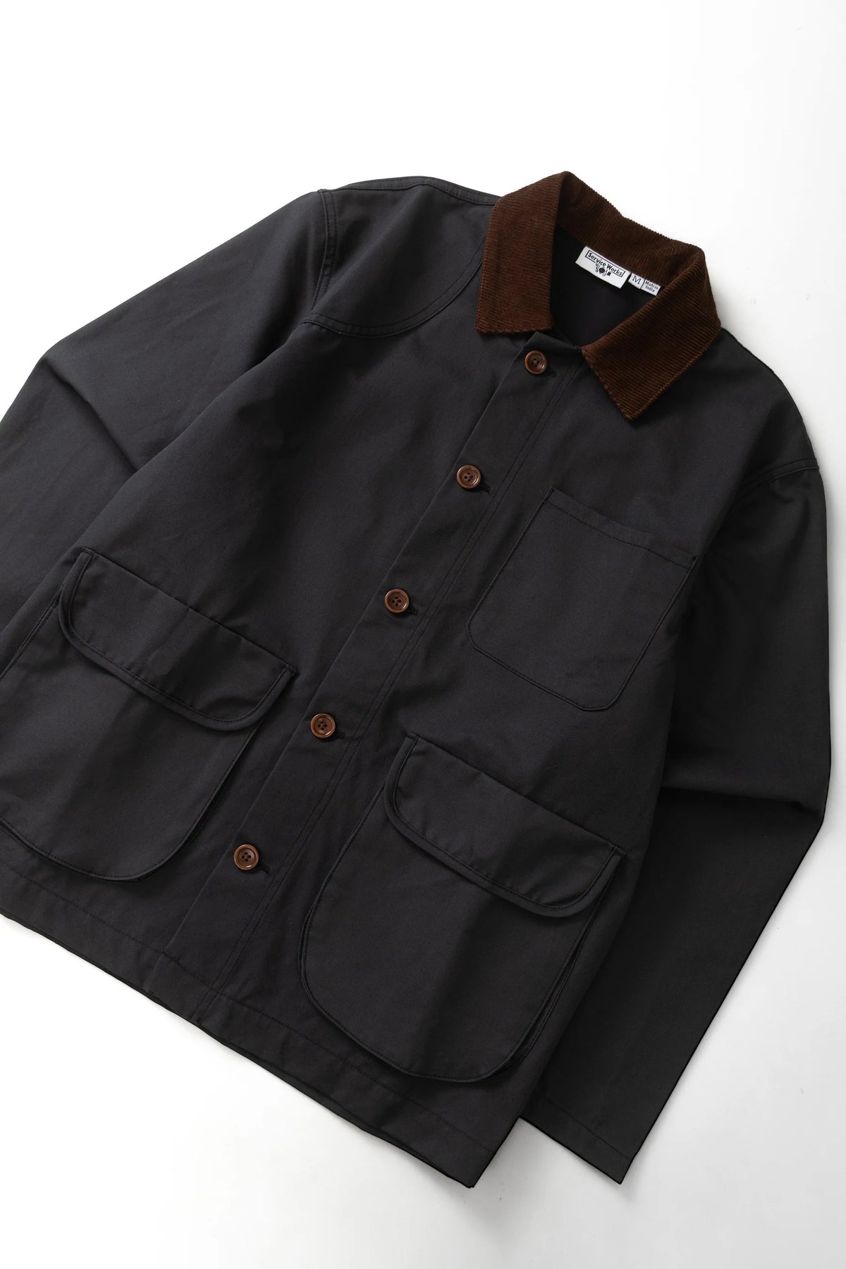 Waxed Barn Coat - Black