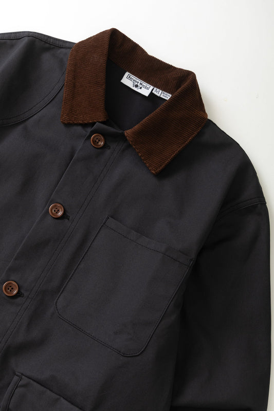 Waxed Barn Coat - Black